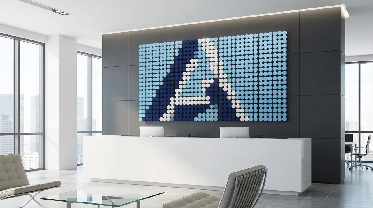 DotArt logo corporativo em lobby